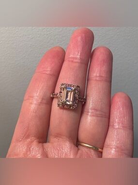 Suzy Levian Pink Cubic Zirconia Ring and Natural Tourmalines, 8